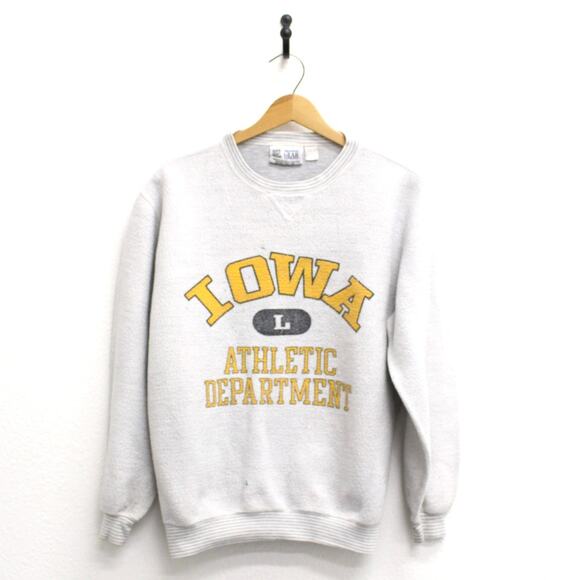 Vintage University of Iowa Athletic Department Sweatshirt Large - Picture 1 of 9